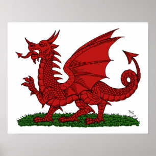 Affiches Dragon rouge du Pays de Galles
