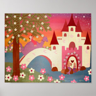 Affiches Dragon Tales - 8x10 Princess Fairytale Kids Art