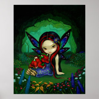 Affiches Dragonling Garden 1 imaginaire dragon fairy Art Pr