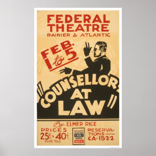 Affiches Drame de mandataire WPA 1938