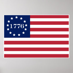 Affiches Drapeau 1776 américain