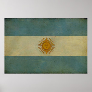 Affiches Drapeau argentin d'âge vintage