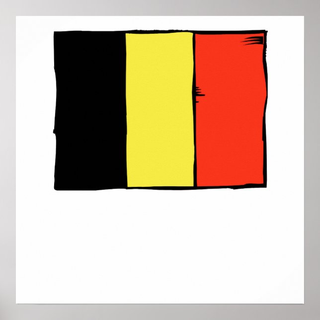 Affiches Drapeau Belgique (Devant)