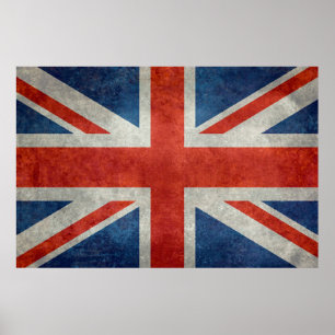 Affiches Drapeau BRITANNIQUE d'Union Jack dans de rétros