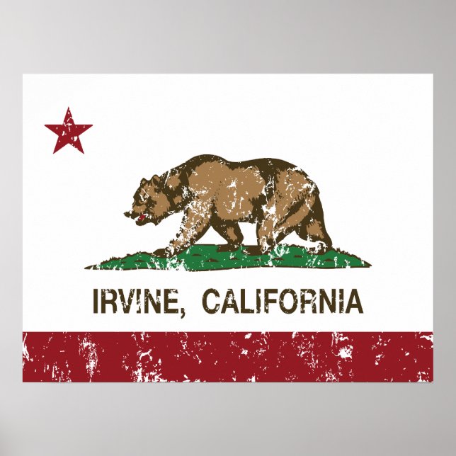 Affiches Drapeau californien Irvine (Devant)