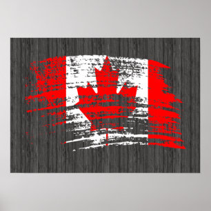 Affiches Drapeau canadien cool