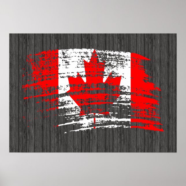Affiches Drapeau canadien cool (Devant)