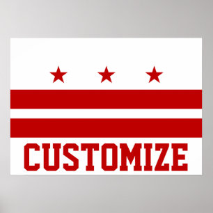 Affiches Drapeau customisé Washington D.C.