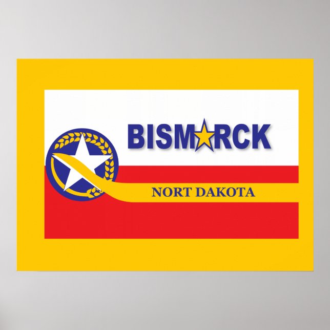 Affiches Drapeau de Bismarck (Devant)