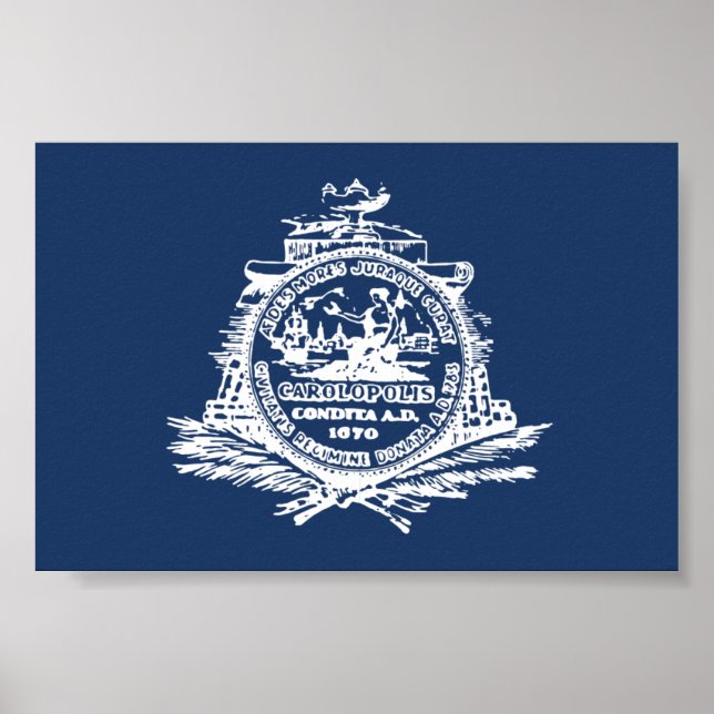 Affiches Drapeau de Charleston, Caroline du Sud (Devant)