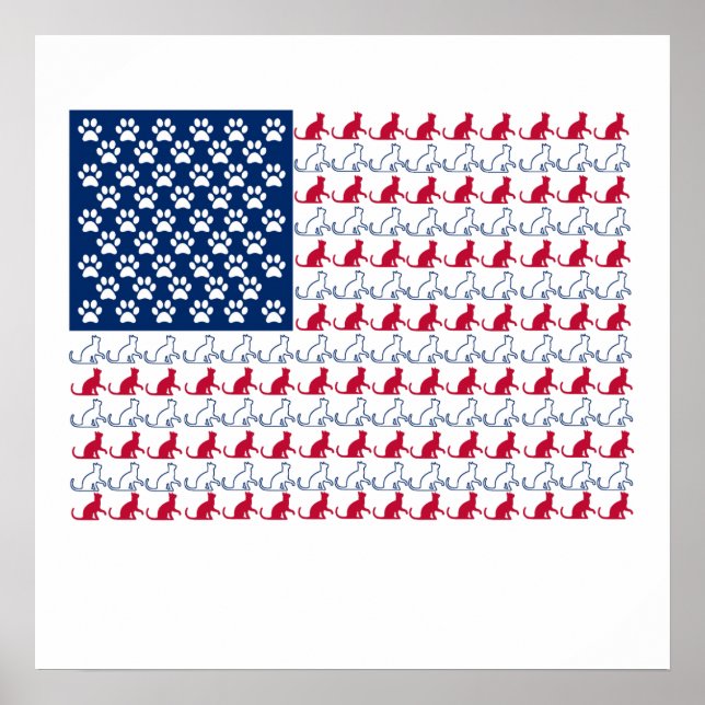 Affiches Drapeau de chat (Devant)