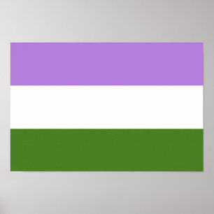 Affiches Drapeau de fierté genderqueer