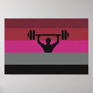 AFFICHES DRAPEAU DE FIERTE MUSCLE