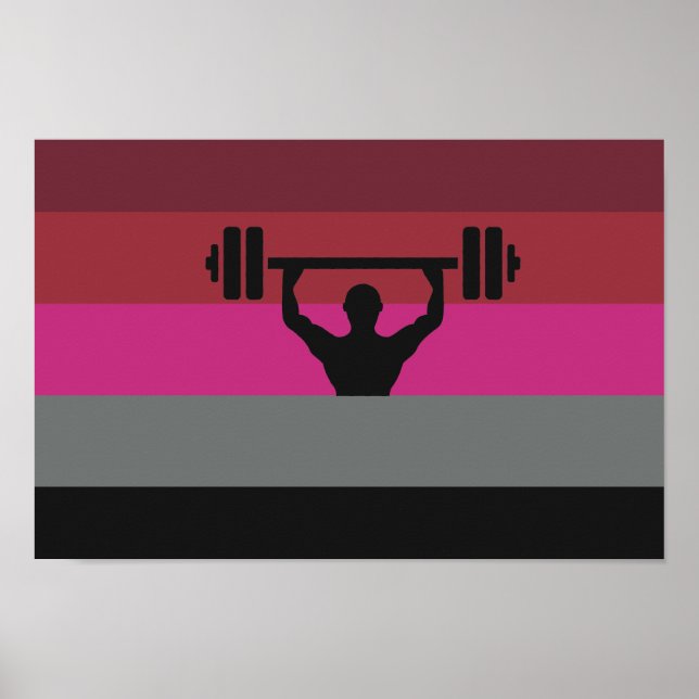 AFFICHES DRAPEAU DE FIERTE MUSCLE (Devant)