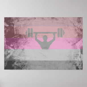 AFFICHES DRAPEAU DE FIERTE MUSCLE