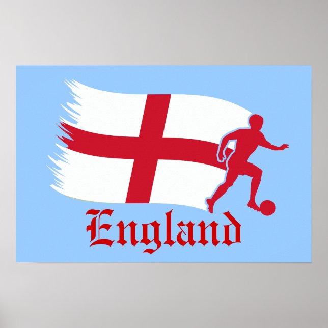 Affiches Drapeau de football anglais (Devant)