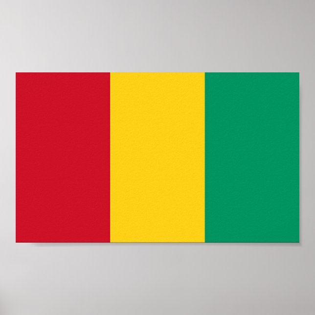 Affiches Drapeau de Guinée (Devant)
