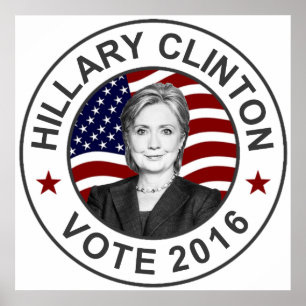 Affiches Drapeau de Hillary Clinton USA