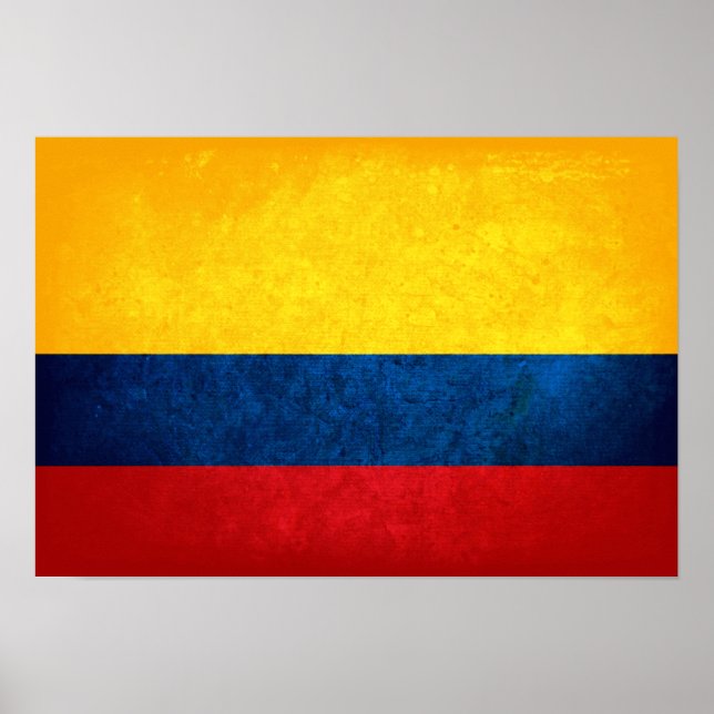Affiches Drapeau de la Colombie (Devant)
