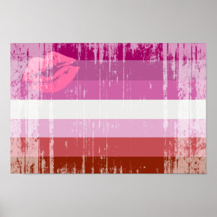 Affiches Drapeau de la fierté lesbienne