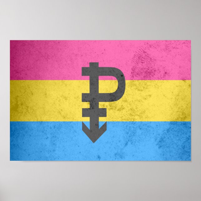 Affiches Drapeau de la fierté Pansexual (Devant)