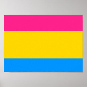 Affiches Drapeau de la fierté Pansexual