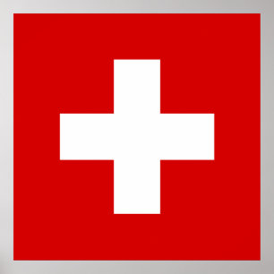 Affiches drapeau de la Suisse de qualité