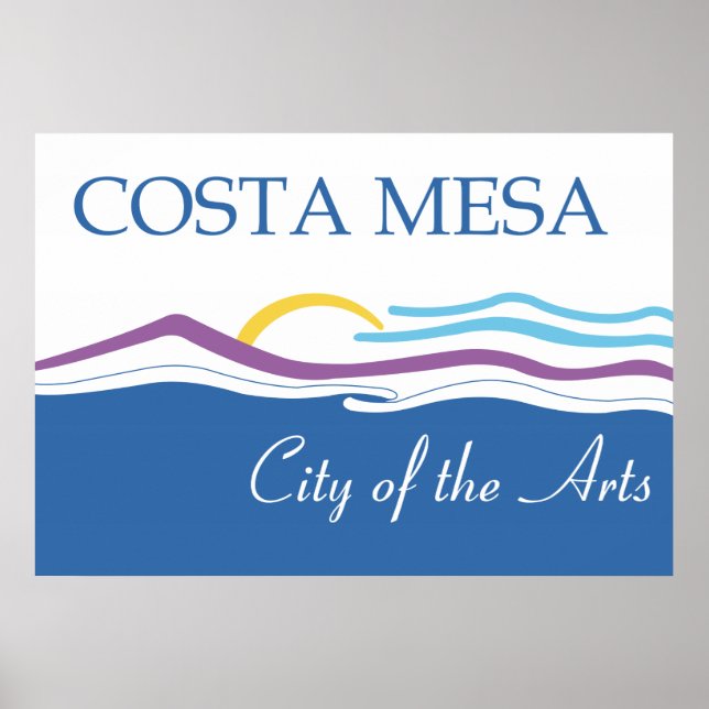 Affiches Drapeau de la ville de Costa Mesa (Devant)