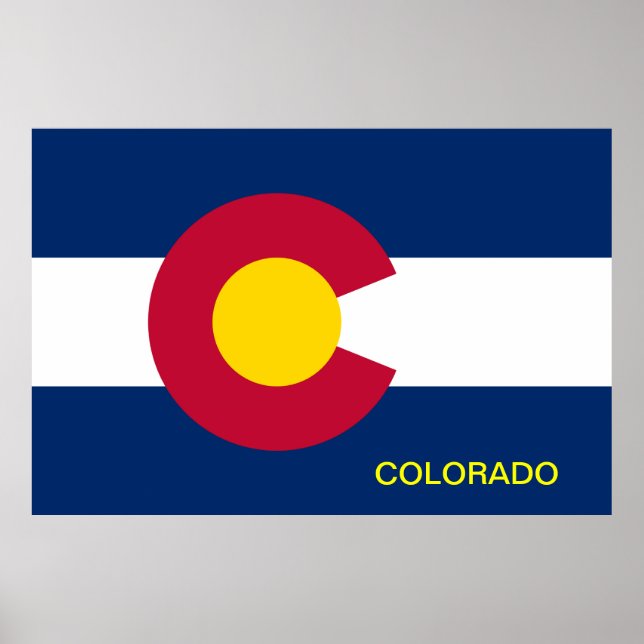 Affiches Drapeau de l'État du Colorado (Devant)