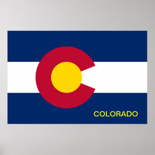 Affiches Drapeau de l'État du Colorado