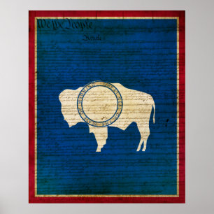 Affiches Drapeau de l'État du Wyoming