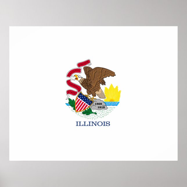 Affiches Drapeau de l'Illinois (Devant)