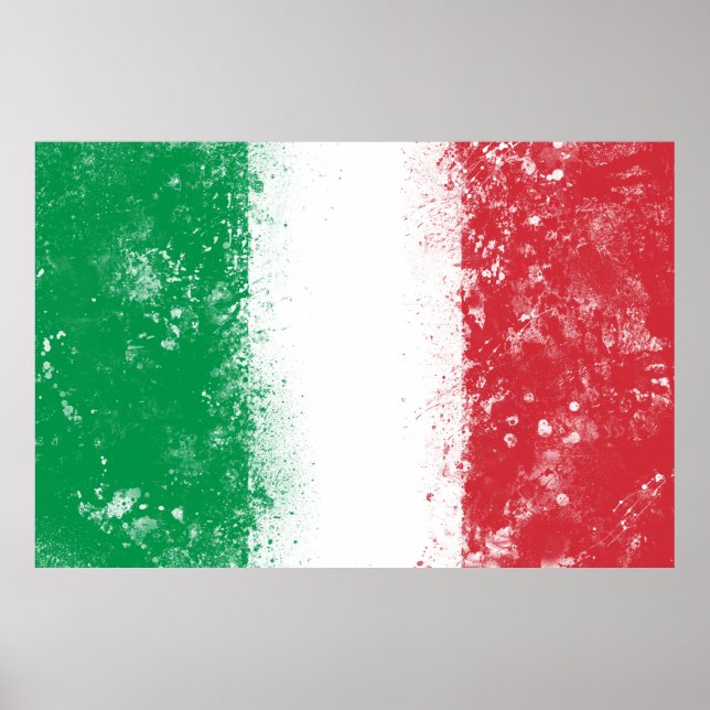 Affiches Drapeau de l'Italie (Devant)