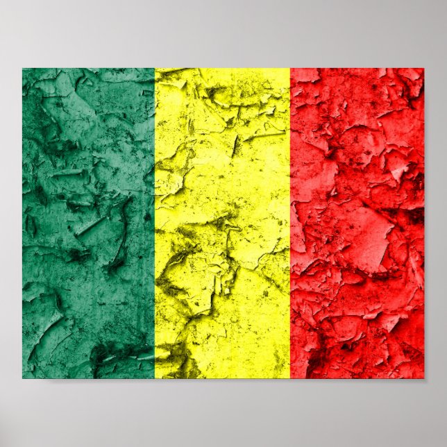 Affiches Drapeau de reggae vintage (Devant)
