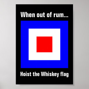 Affiches Drapeau de signalisation maritime international Wh