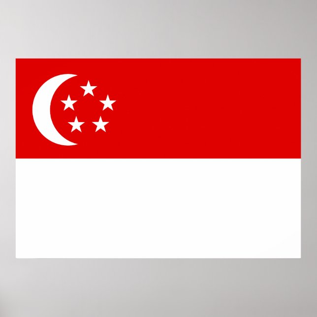 Affiches Drapeau de Singapour (Devant)