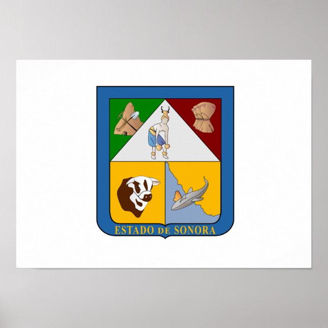 Affiches Drapeau de Sonora (Devant)