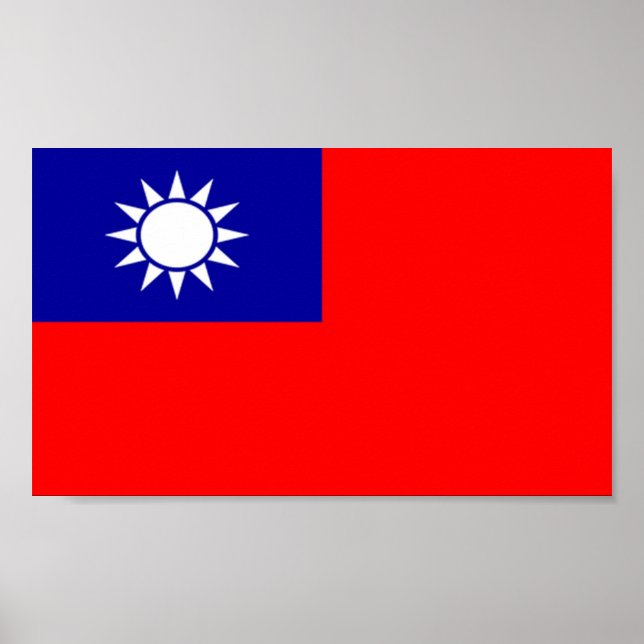 Affiches Drapeau de Taïwan (Devant)