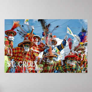 Affiches Drapeau des îles Vierges américaines Moko Jumbies