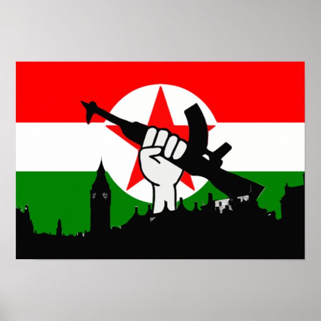Affiches Drapeau des Républicains britanniques au-dessus du (Devant)