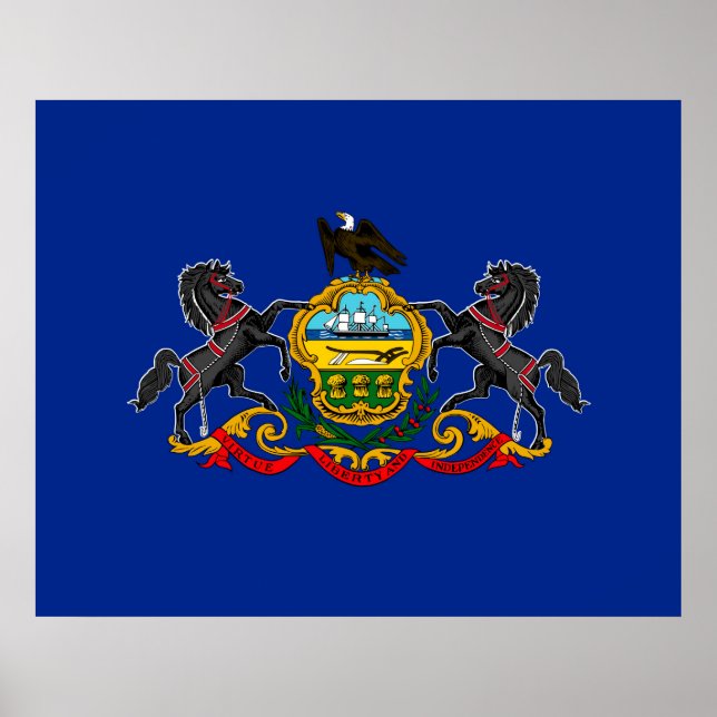 Affiches Drapeau d'État de Pennsylvanie (Devant)
