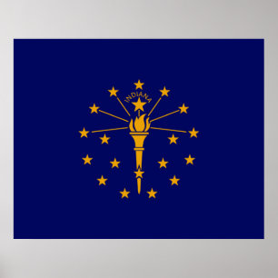 Affiches Drapeau d'état Indiana