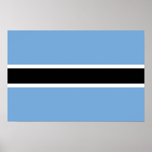Affiches Drapeau du Botswana (Devant)