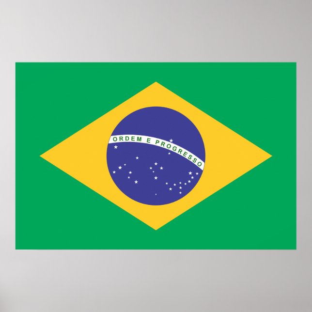 Affiches Drapeau du Brésil (Devant)