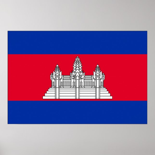Affiches Drapeau du Cambodge (Devant)