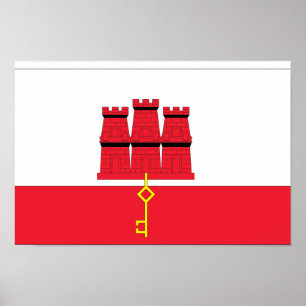 Affiches Drapeau du Gibraltar