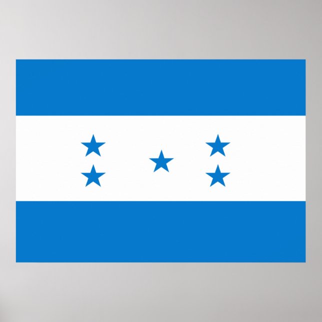 Affiches Drapeau du Honduras (Devant)