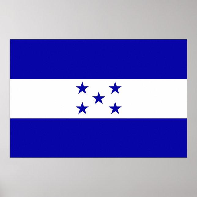 Affiches Drapeau du Honduras (Devant)