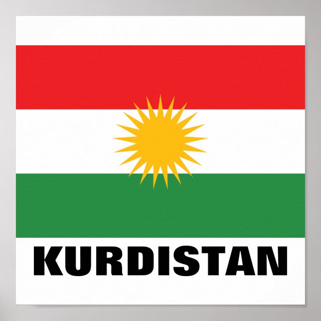 Affiches Drapeau du Kurdistan (Devant)