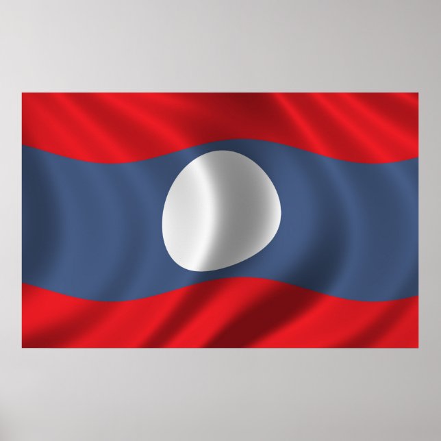 Affiches Drapeau du Laos (Devant)